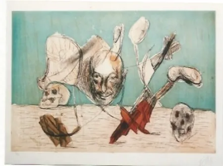 版画 Lüpertz - Vanitas 5