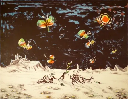 石版画 Lurcat - (Krieg und Frieden)