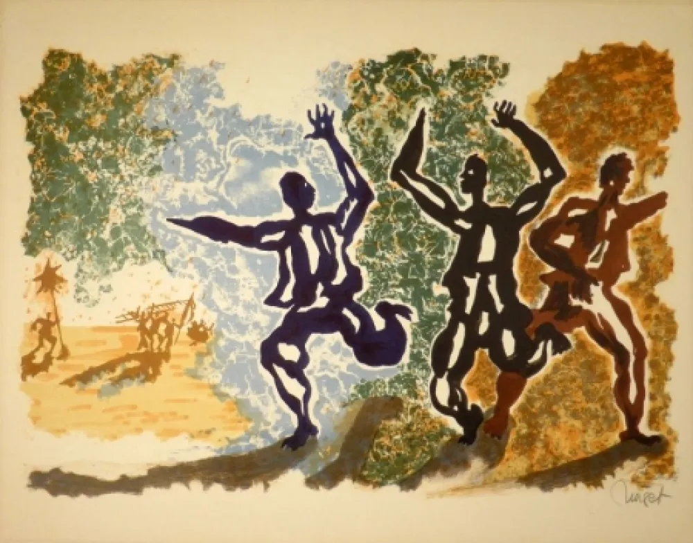 石版画 Lurcat - Panique