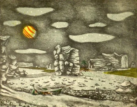 石版画 Lurcat - Sant Angelo d’Ischia