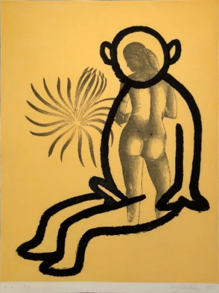 飞尘腐蚀法 Lüthi - Selbstporträt aus der Serie der großen Gefühle I