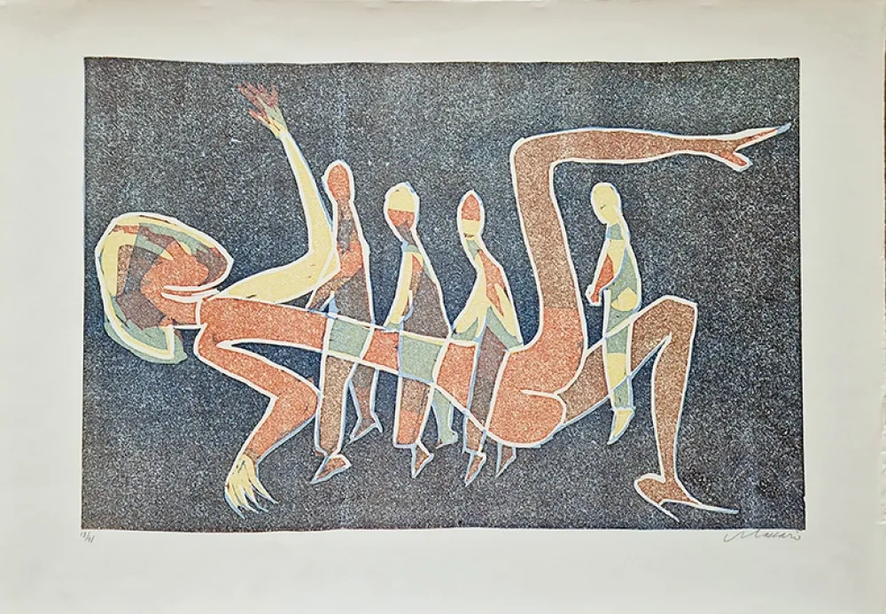 油毡版画 Maccari - Composizione