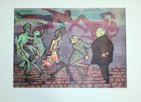 油毡版画 Maccari - Il ballo