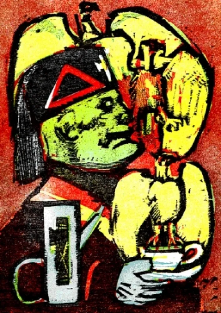 插图书 Maccari - Lunch at Mussolini