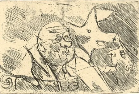 版画 Maccari - Senza titolo