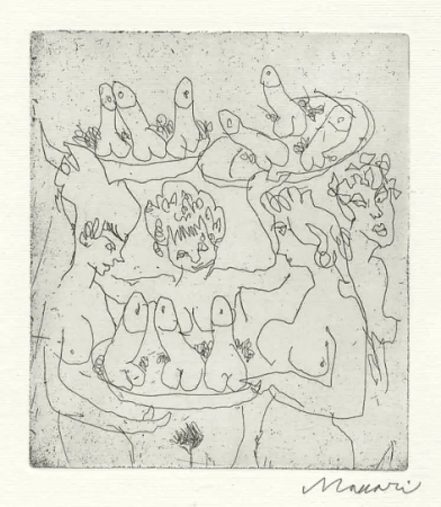 版画 Maccari - Senza titolo