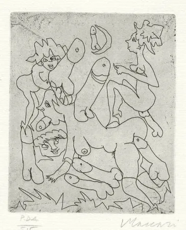 版画 Maccari - Senza titolo