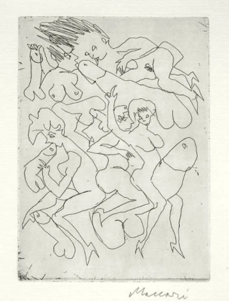 版画 Maccari - Senza titolo
