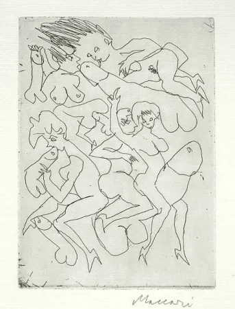 版画 Maccari - Senza titolo