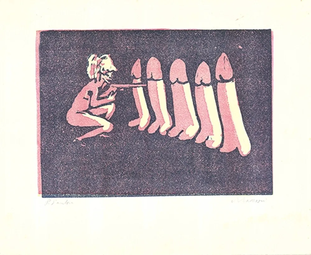 石版画 Maccari - Untitled