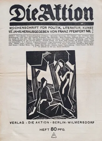 木刻 Maetzel - Zwei Frauen (Die Aktion) 