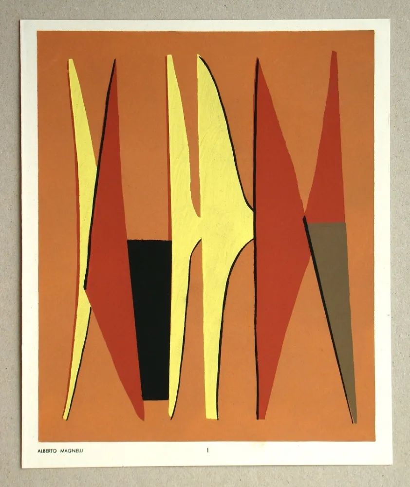 镂版印刷 Magnelli - Composition abstrait