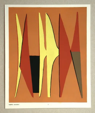 镂版印刷 Magnelli - Composition abstrait