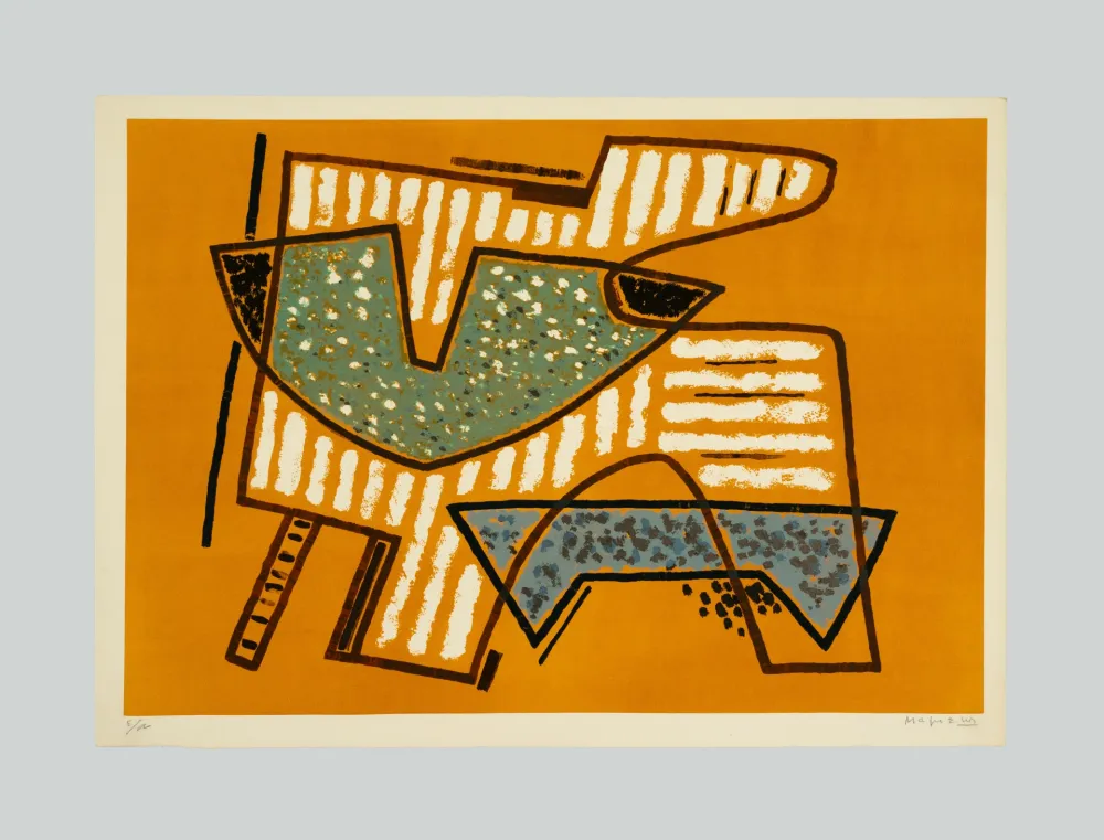 石版画 Magnelli - Composizione