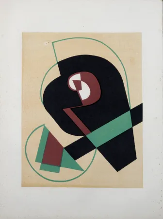 石版画 Magnelli - Jean Arp, Alberto Magnelli & Sophie Taeuber-Arp. - Untitled Collaboration, Aux Nourritures Terrestres, 1950