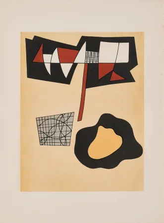石版画 Magnelli - Jean Arp - Alberto Magnelli - Sophie Taeuber, Aux Nourritures Terrestres, 1950 