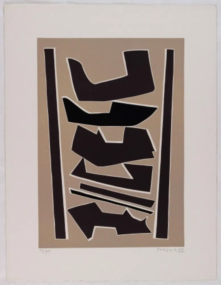 油毡版画 Magnelli - La Ferrage III