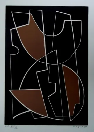 油毡版画 Magnelli - La Magnanerie de la Ferrage 1