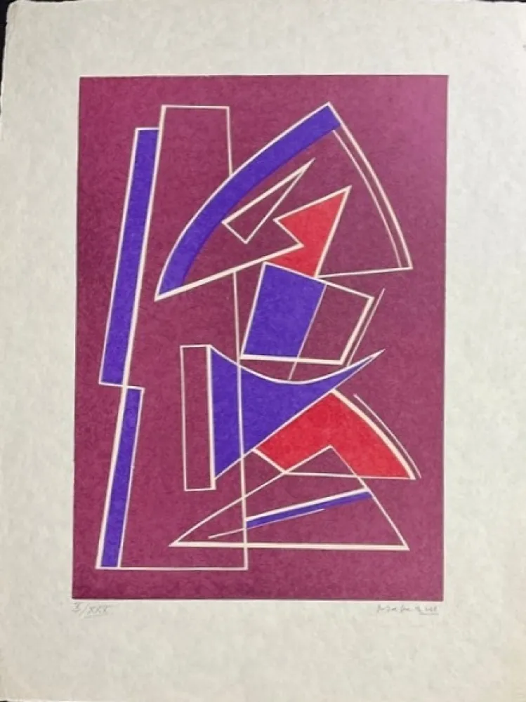 油毡版画 Magnelli - La Magnanerie de La Ferrage IV