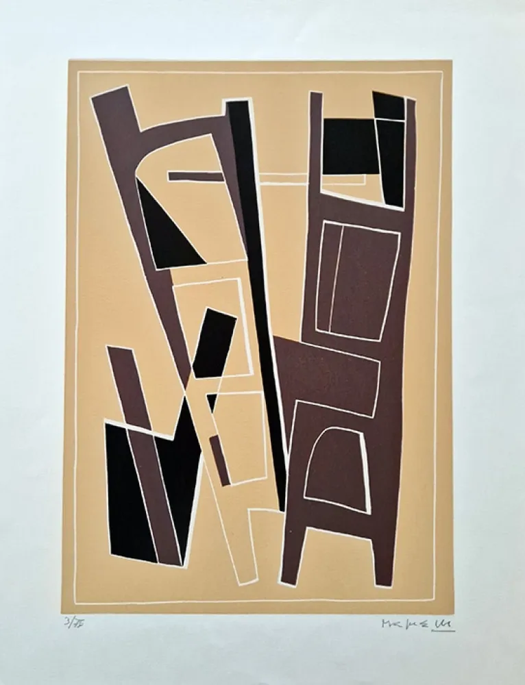 油毡版画 Magnelli - La Magnanerie de La Ferrage VI