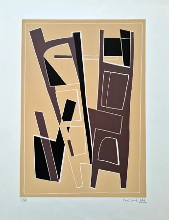 油毡版画 Magnelli - La Magnanerie de La Ferrage VI