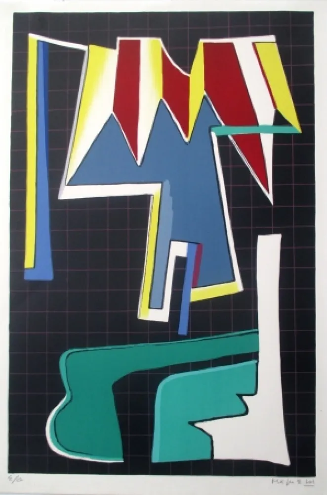 石版画 Magnelli - L'Album de la Ferrage, pl VIII