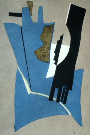 镂版印刷 Magnelli - Papier collé, 1948