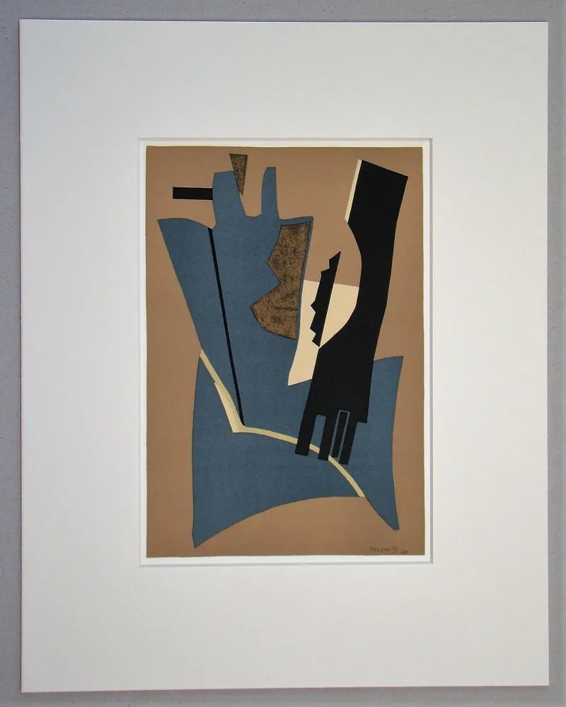 石版画 Magnelli - Papier collé - 1948