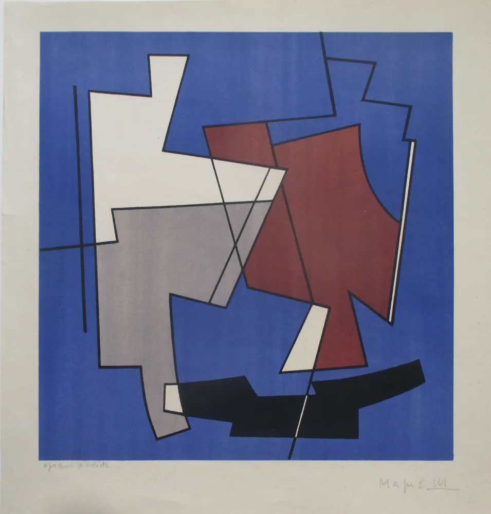 石版画 Magnelli - Sans Titre