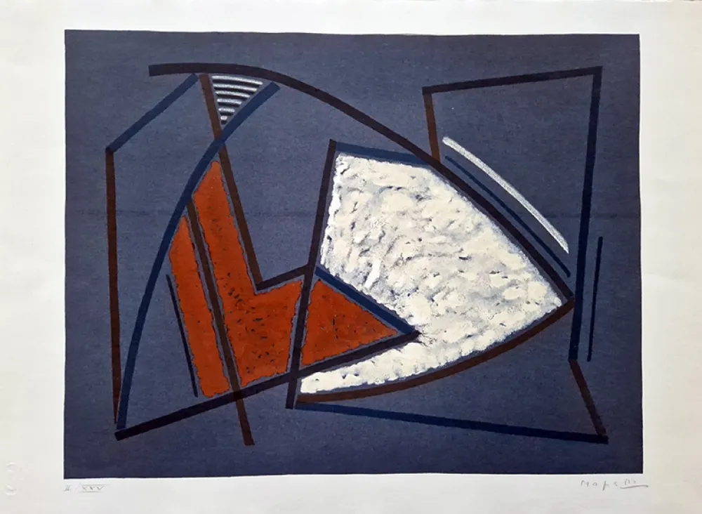 石版画 Magnelli - Sans Titre