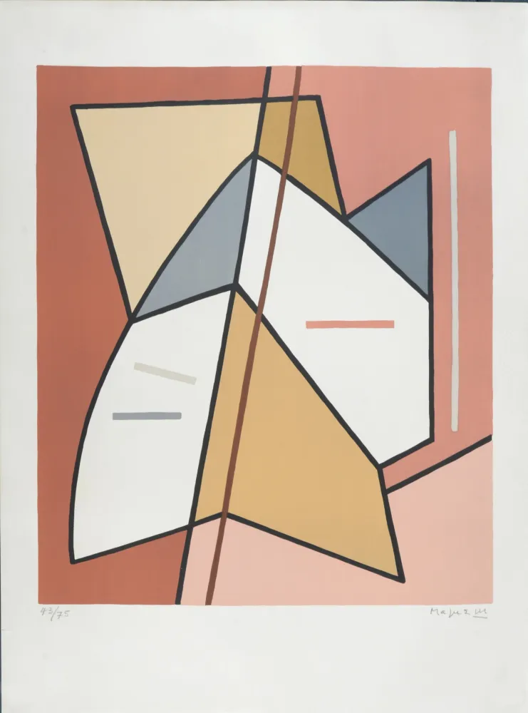 石版画 Magnelli - Sans titre F, 1970 - Hand-signed!