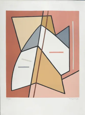 石版画 Magnelli - Sans titre F, 1970 - Hand-signed!