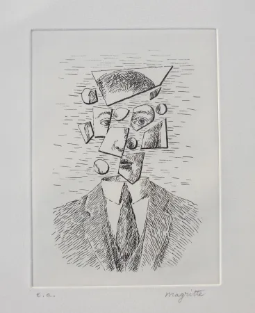 蚀刻版画 Magritte - Aube à l'Antipode