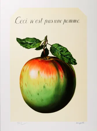 石版画 Magritte - Ceci n’est pas une pomme (This is not an apple)