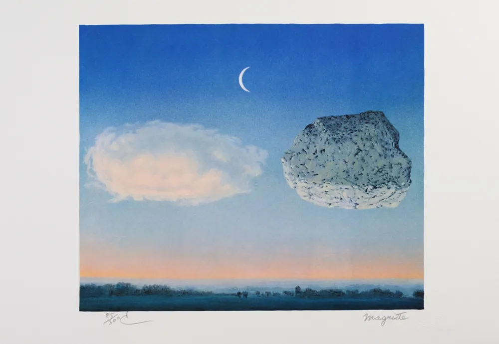 石版画 Magritte - La Bataille de Argonne