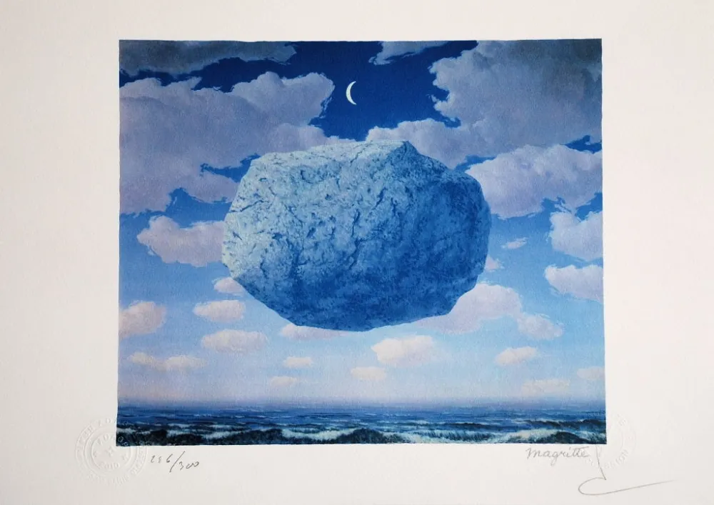 石版画 Magritte - La Flèche de Zénon