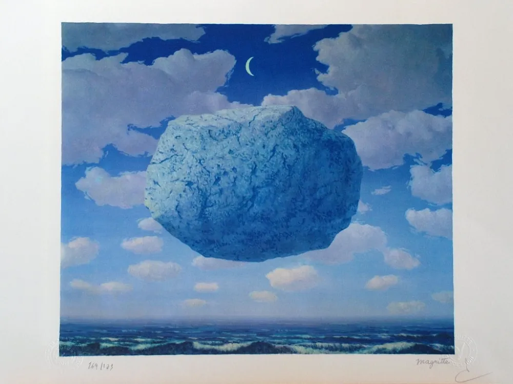 石版画 Magritte - La Flèche de Zénon