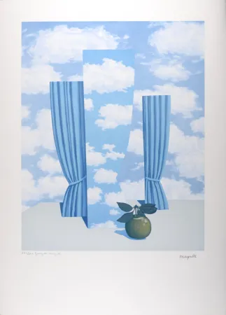 石版画 Magritte - La Philosophie et la Peinture : Le Beau Monde, C. 1979