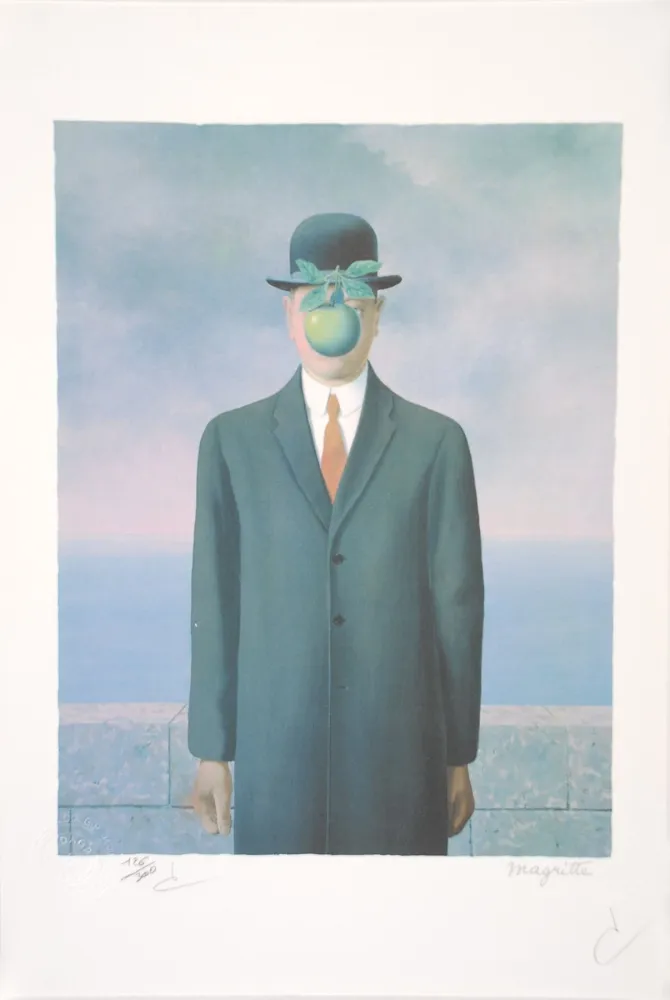石版画 Magritte - Le Fils de l’Homme - The Son of Man