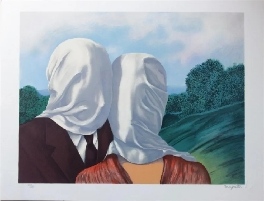 石版画 Magritte - Les amants (The Lovers)