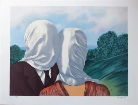 石版画 Magritte - Les amants (The Lovers)
