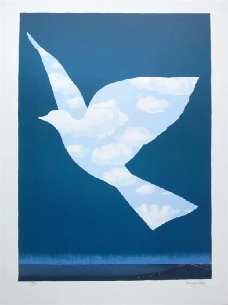 石版画 Magritte - L'Oiseau de ciel (Sky bird)
