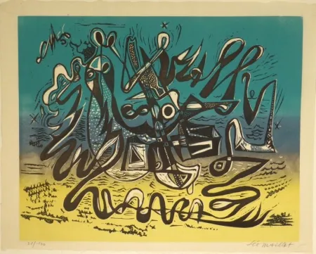 油毡版画 Maillet - Tanz einer Najade / Danse d’une Naïade