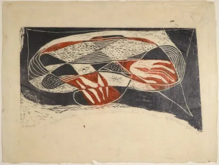 油毡版画 Maillet - Untitled