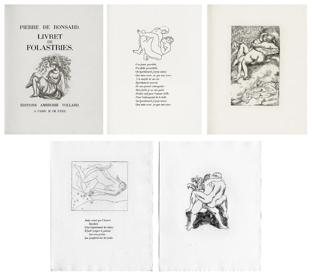 插图书 Maillol - Ronsard : LIVRET DE FOLASTRIES. 43 gravures originales (1939)