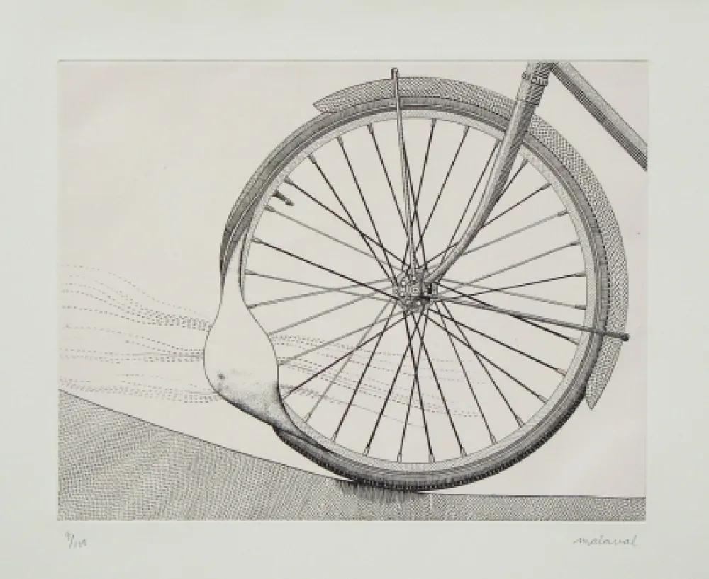 蚀刻版画 Malaval - La roue