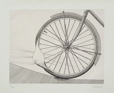 蚀刻版画 Malaval - La roue