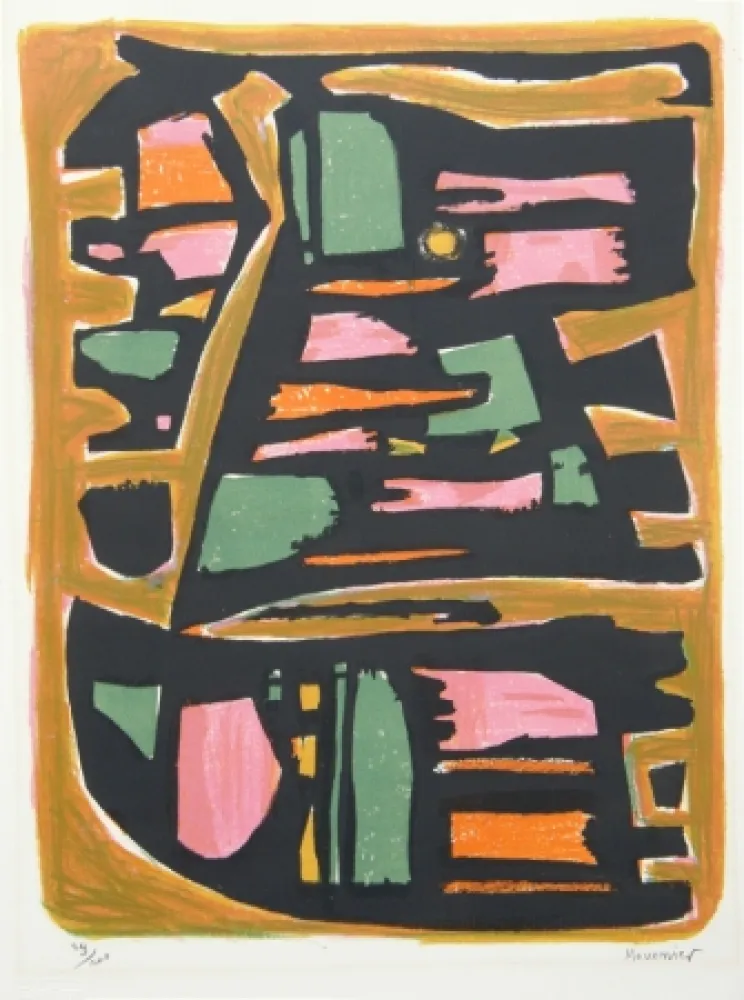 石版画 Manessier - Automne