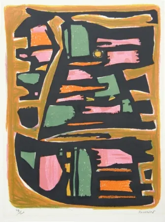 石版画 Manessier - Automne