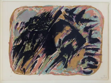 石版画 Manessier - Composition abstraite 